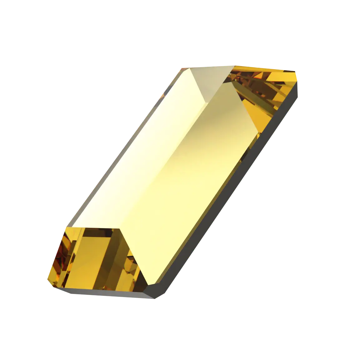 Serinity Flat Back Crystals Non Hotfix Baguette (2510) Dark Jonquil - Bluestreak Crystals