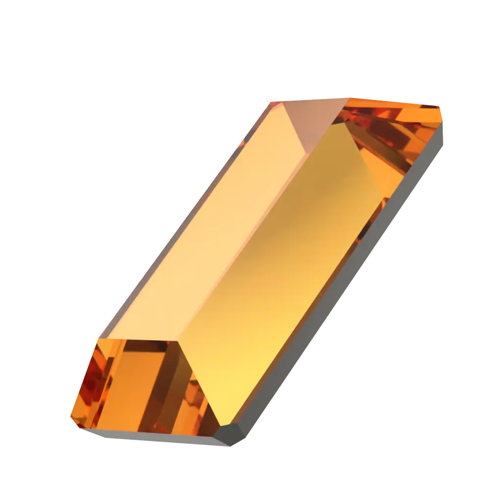 Serinity Flat Back Crystals Non Hotfix Baguette (2510) Dark Orange - Bluestreak Crystals