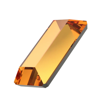 Serinity Flat Back Crystals Non Hotfix Baguette (2510) Dark Orange - Bluestreak Crystals