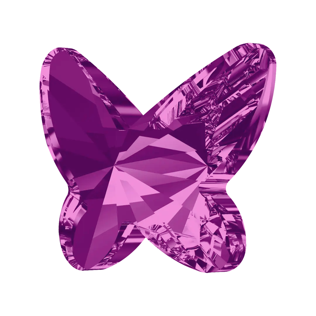 Serinity Flat Back Crystals Non Hotfix Butterfly (2854) Amethyst - Bluestreak Crystals