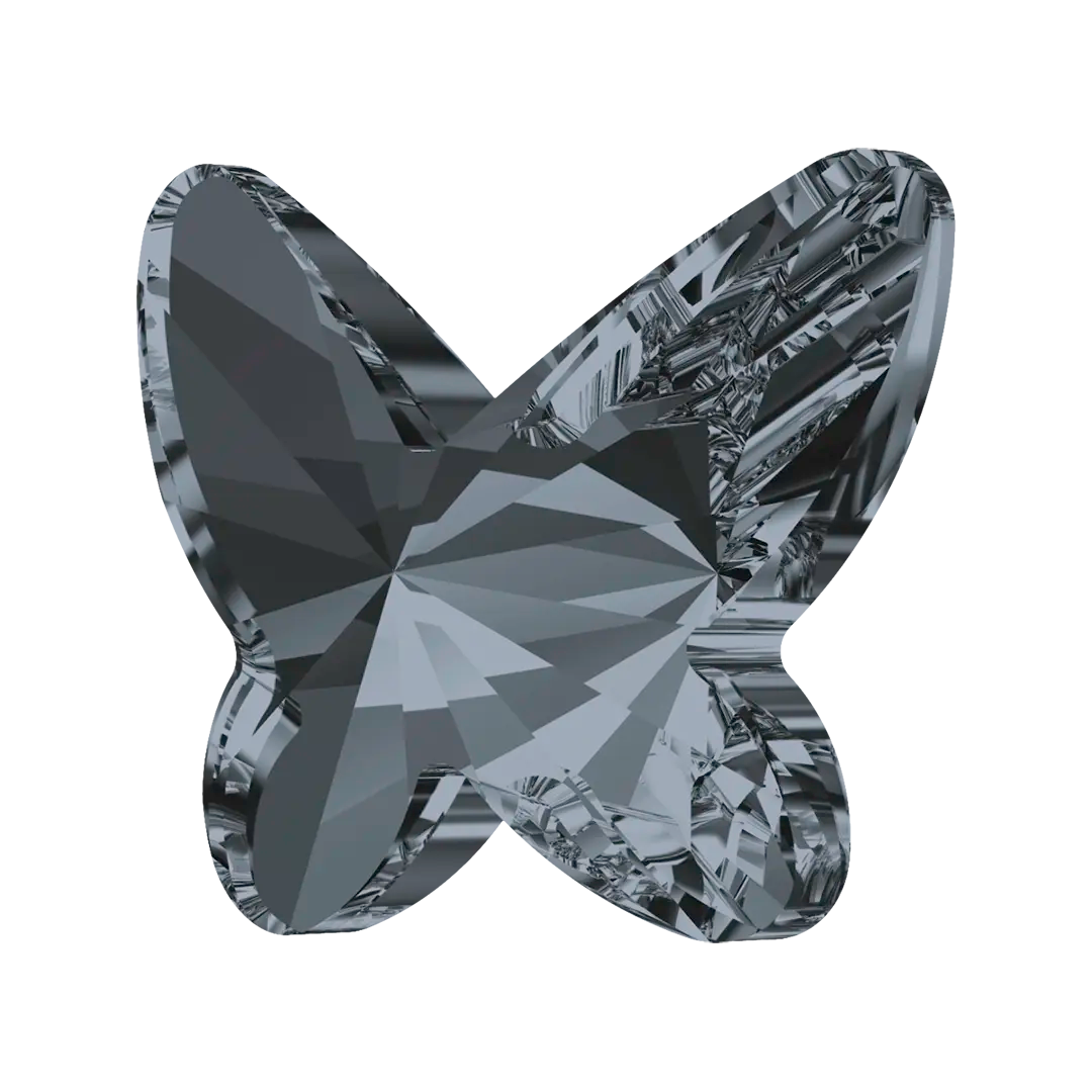 Serinity Flat Back Crystals Non Hotfix Butterfly (2854) Crystal Silver Night - Bluestreak Crystals