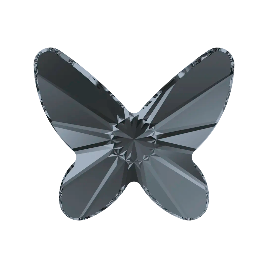 Serinity Flat Back Crystals Non Hotfix Butterfly (2854) Crystal Silver Night - Bluestreak Crystals