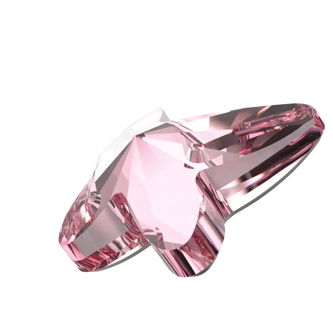 Serinity Flat Back Crystals Non Hotfix Butterfly (2854) Light Rose - Bluestreak Crystals