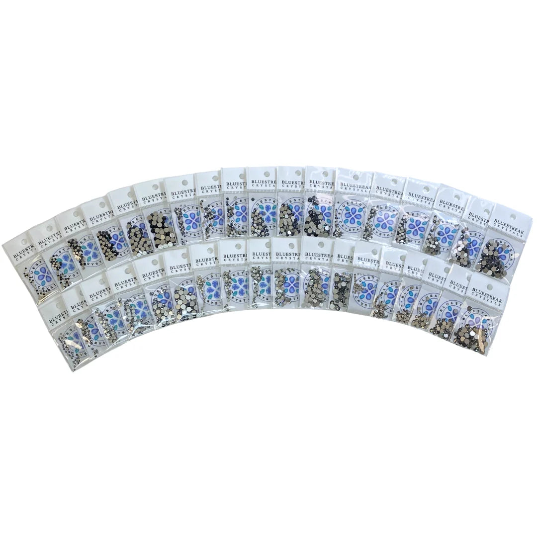 Serinity Flat Back Crystals Non Hotfix Dark Collection - Bluestreak Crystals