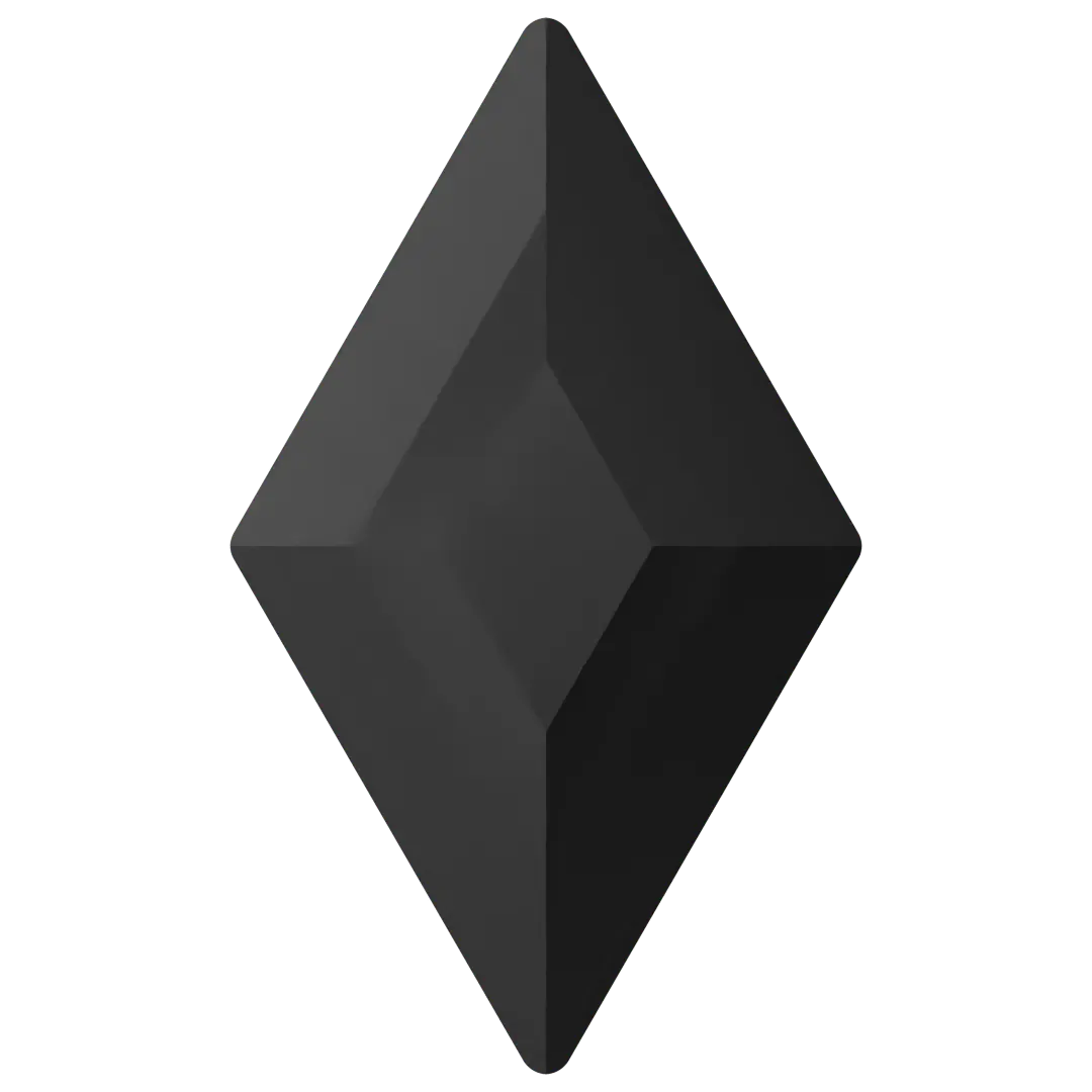 Serinity Flat Back Crystals Non Hotfix Diamond (2773) Jet UNFOILED - Bluestreak Crystals