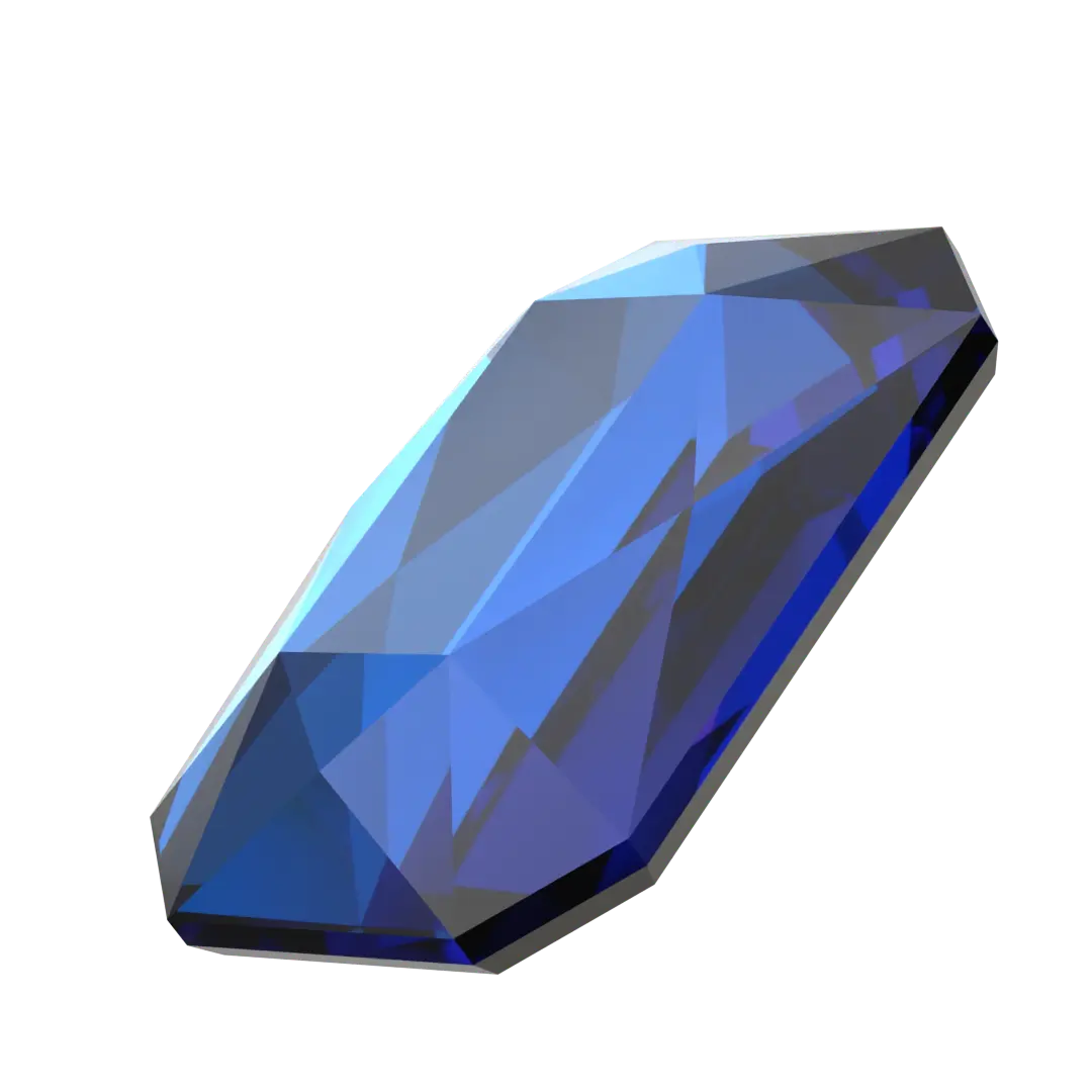 Serinity Flat Back Crystals Non Hotfix Emerald Cut (2602) Crystal Bermuda Blue - Bluestreak Crystals