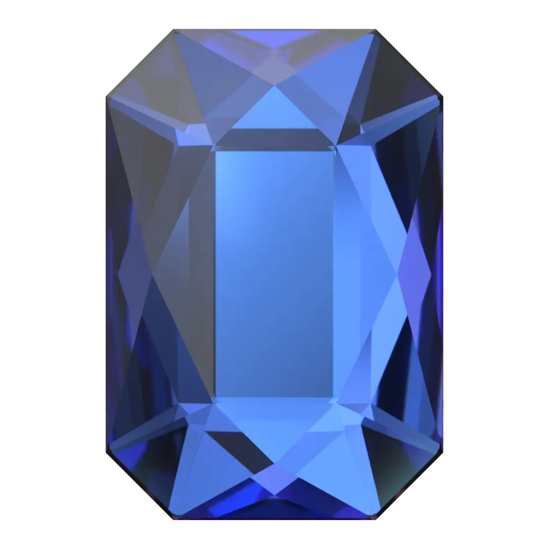 Serinity Flat Back Crystals Non Hotfix Emerald Cut (2602) Crystal Heliotrope - Bluestreak Crystals