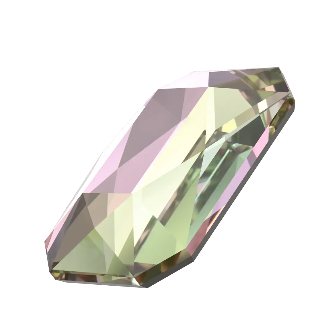 Serinity Flat Back Crystals Non Hotfix Emerald Cut (2602) Crystal Vitrail Light - Bluestreak Crystals