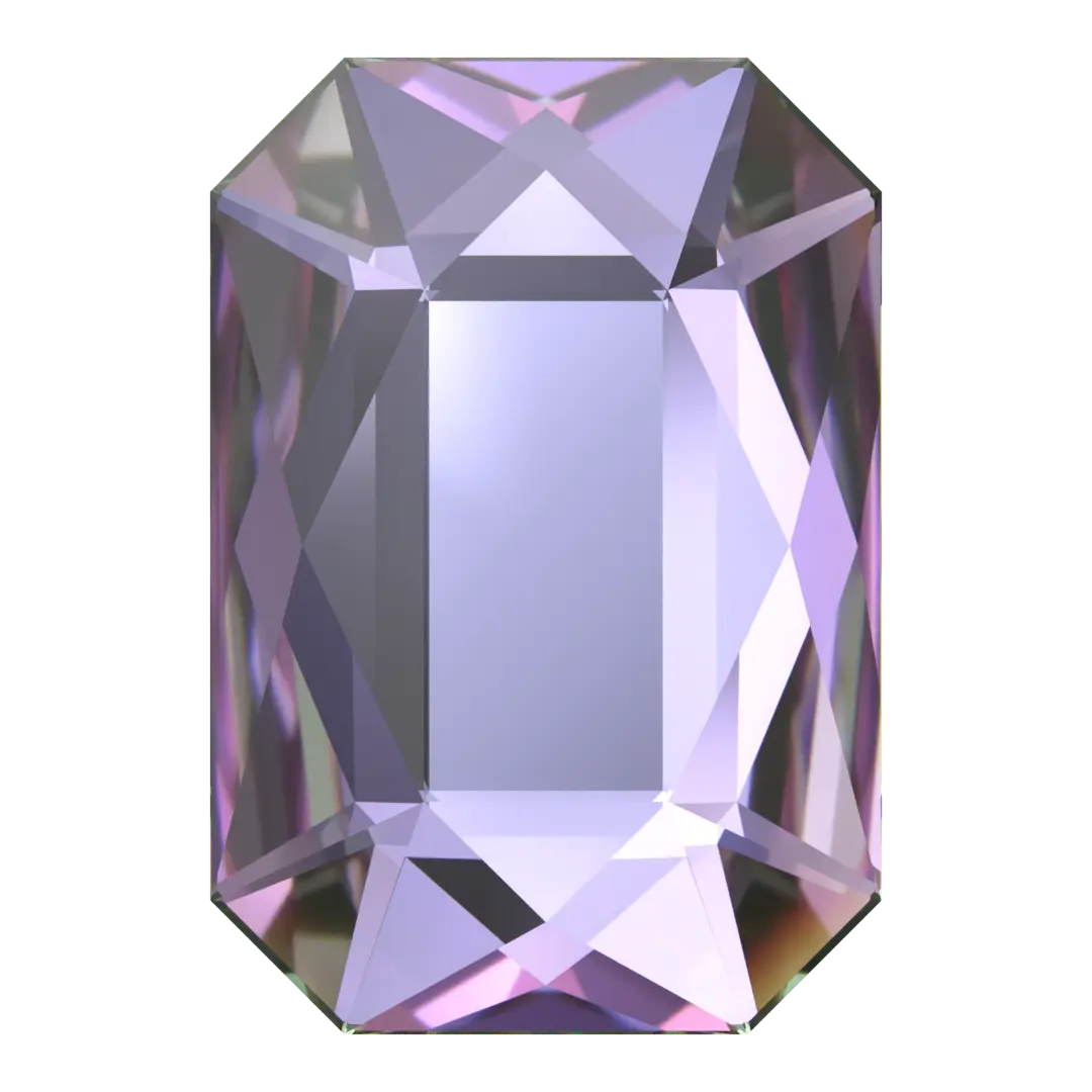 Serinity Flat Back Crystals Non Hotfix Emerald Cut (2602) Crystal Vitrail Light - Bluestreak Crystals