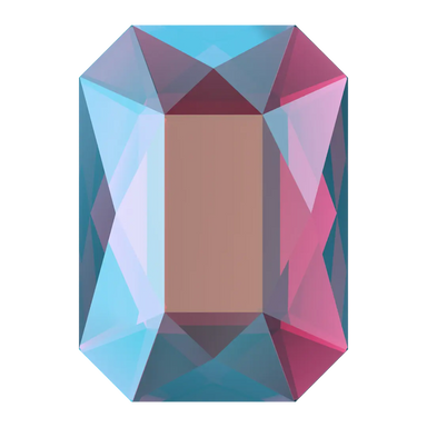 Serinity Flat Back Crystals Non Hotfix Emerald Cut (2602) Fuchsia Shimmer - Bluestreak Crystals