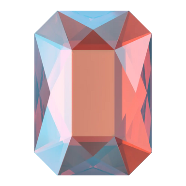 Serinity Flat Back Crystals Non Hotfix Emerald Cut (2602) Light Siam Shimmer - Bluestreak Crystals