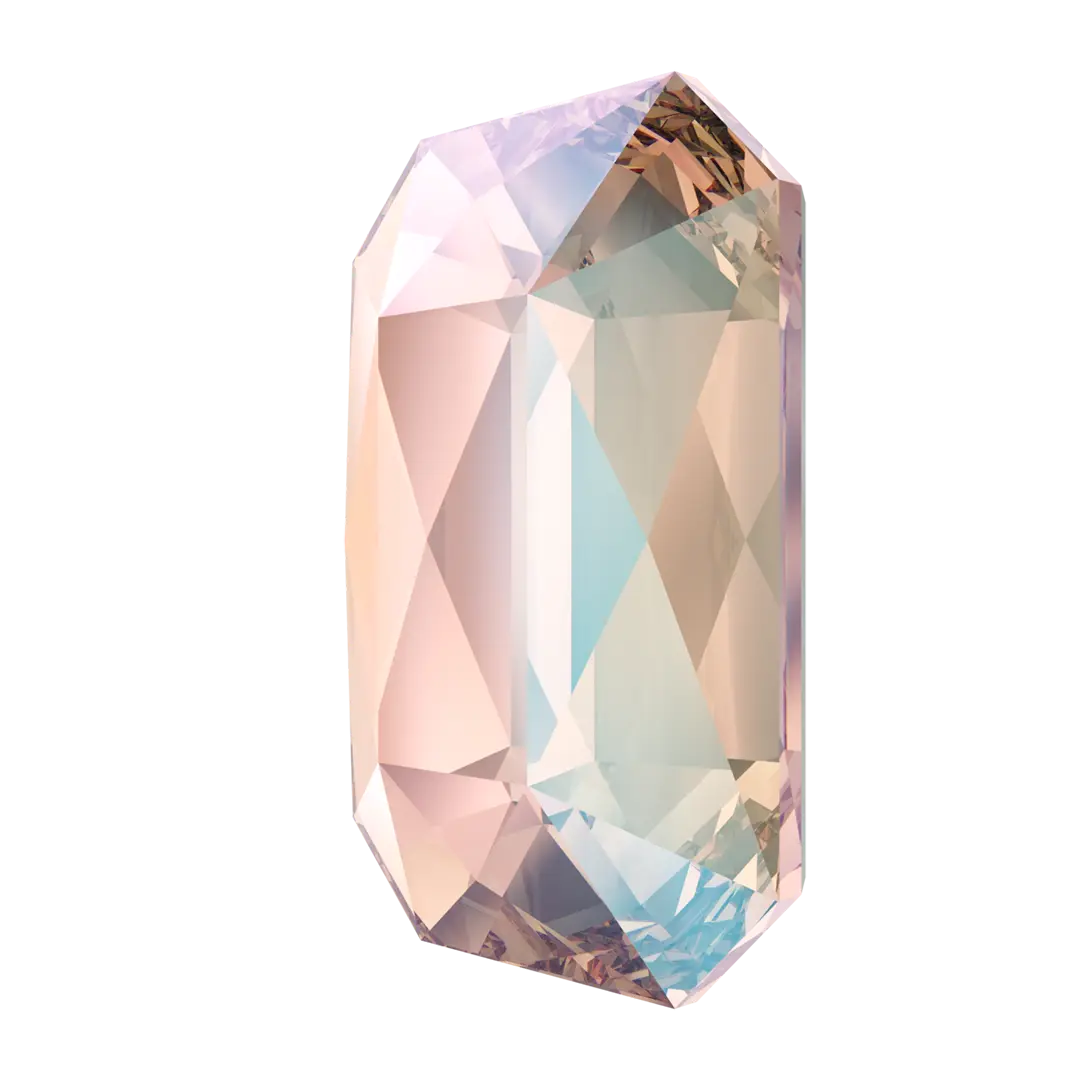Serinity Flat Back Crystals Non Hotfix Emerald Cut (2602) Vintage Rose Shimmer - Bluestreak Crystals