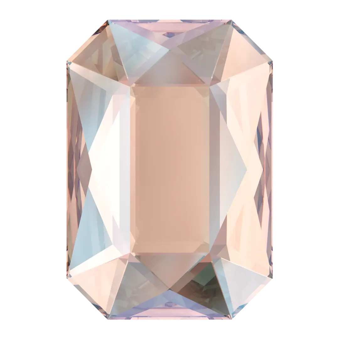 Serinity Flat Back Crystals Non Hotfix Emerald Cut (2602) Vintage Rose Shimmer - Bluestreak Crystals