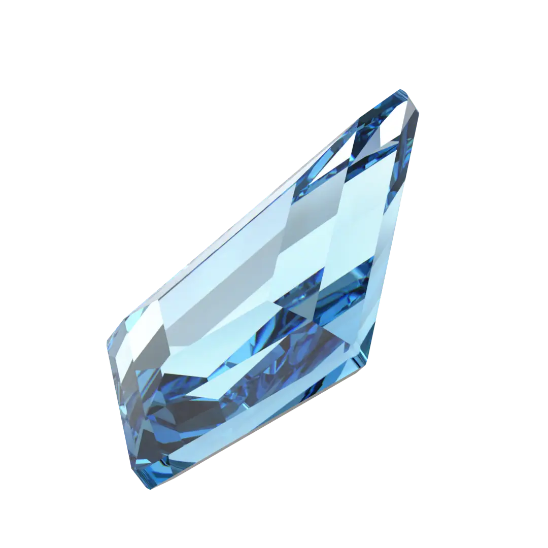 Serinity Flat Back Crystals Non Hotfix Kite (2771) Aquamarine - Bluestreak Crystals