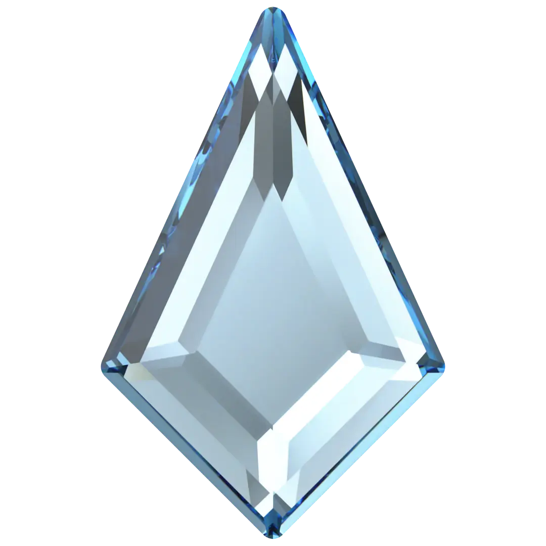 Serinity Flat Back Crystals Non Hotfix Kite (2771) Aquamarine - Bluestreak Crystals