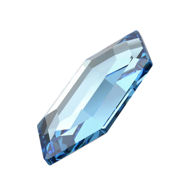 Serinity Flat Back Crystals Non Hotfix Large Hexagon (2776) Aquamarine - Bluestreak Crystals