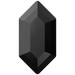 Serinity Flat Back Crystals Non Hotfix Large Hexagon (2776) Jet UNFOILED - Bluestreak Crystals