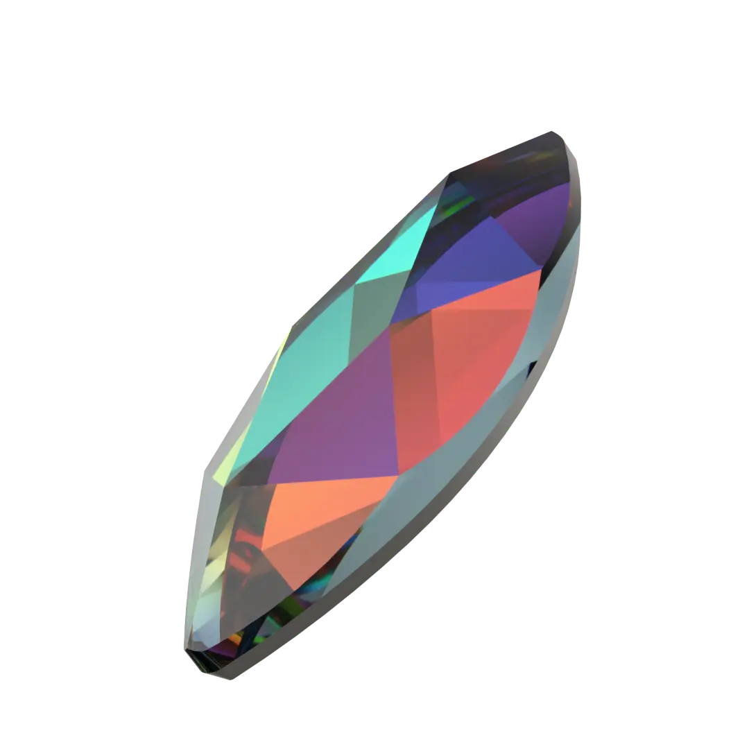 Serinity Flat Back Crystals Non Hotfix Marquise (2201) Crystal Vitrail Medium - Bluestreak Crystals