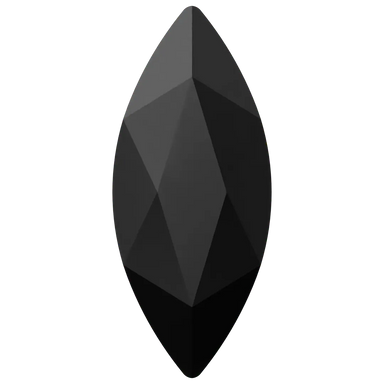 Serinity Flat Back Crystals Non Hotfix Marquise (2201) Jet UNFOILED - Bluestreak Crystals