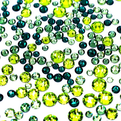 Serinity Flat Back Crystals Non Hotfix Mix Palm Green - Bluestreak Crystals