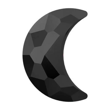 Serinity Flat Back Crystals Non Hotfix Moon (2813) Jet UNFOILED - Bluestreak Crystals