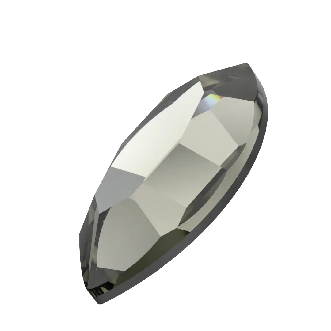 Serinity Flat Back Crystals Non Hotfix Navette (2200) Black Diamond - Bluestreak Crystals