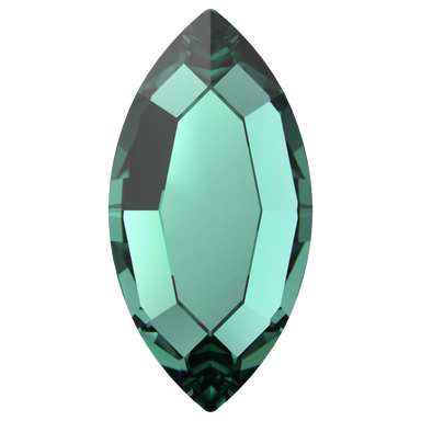 Serinity Flat Back Crystals Non Hotfix Navette (2200) Caribbean Green - Bluestreak Crystals