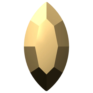 Serinity Flat Back Crystals Non Hotfix Navette (2200) Crystal Aurum - Bluestreak Crystals