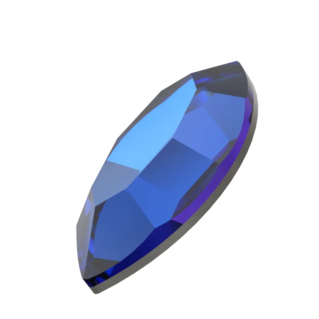 Serinity Flat Back Crystals Non Hotfix Navette (2200) Crystal Bermuda Blue - Bluestreak Crystals