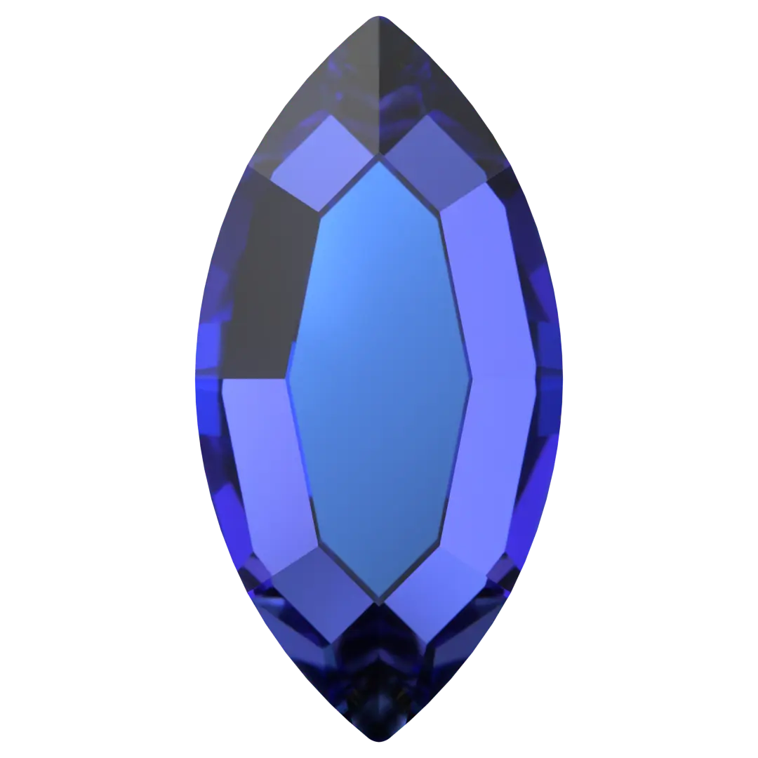 Serinity Flat Back Crystals Non Hotfix Navette (2200) Crystal Heliotrope - Bluestreak Crystals