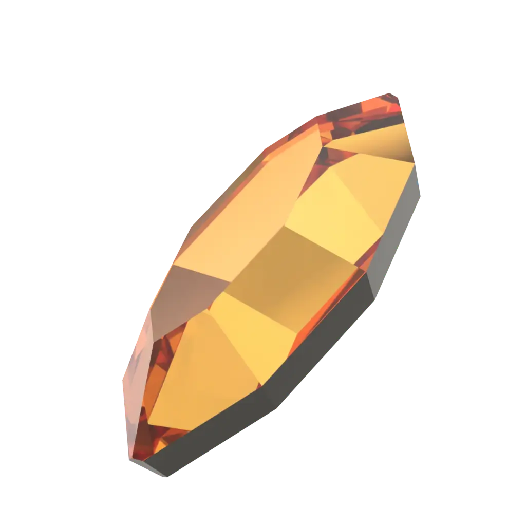 Serinity Flat Back Crystals Non Hotfix Navette (2200) Dark Orange - Bluestreak Crystals