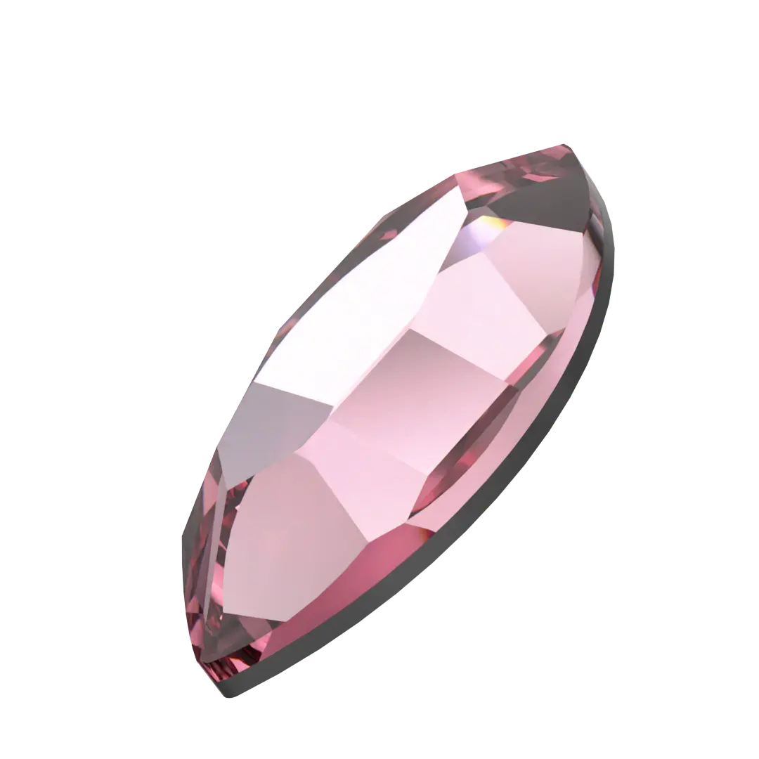 Serinity Flat Back Crystals Non Hotfix Navette (2200) Light Rose - Bluestreak Crystals