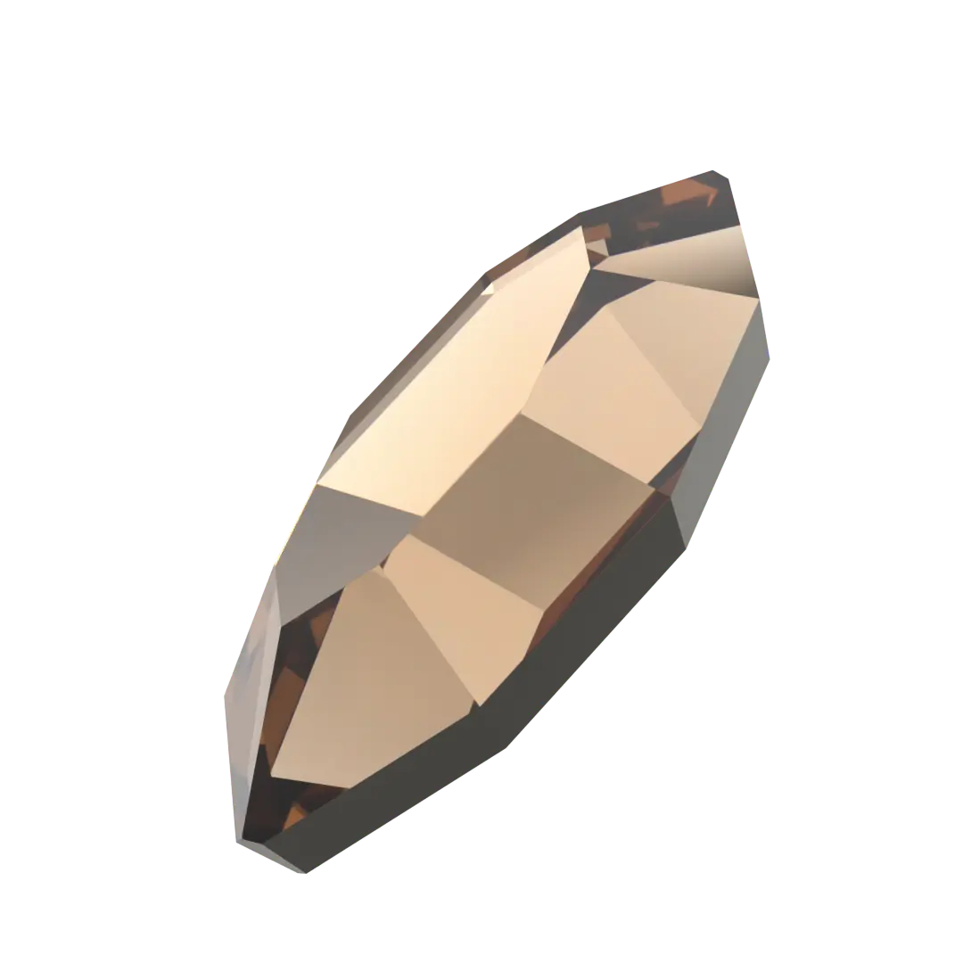 Serinity Flat Back Crystals Non Hotfix Navette (2200) Light Smoked Topaz - Bluestreak Crystals