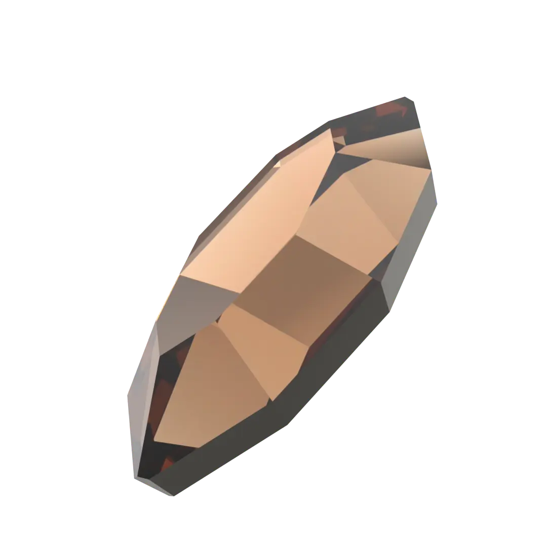 Serinity Flat Back Crystals Non Hotfix Navette (2200) Smoked Topaz - Bluestreak Crystals