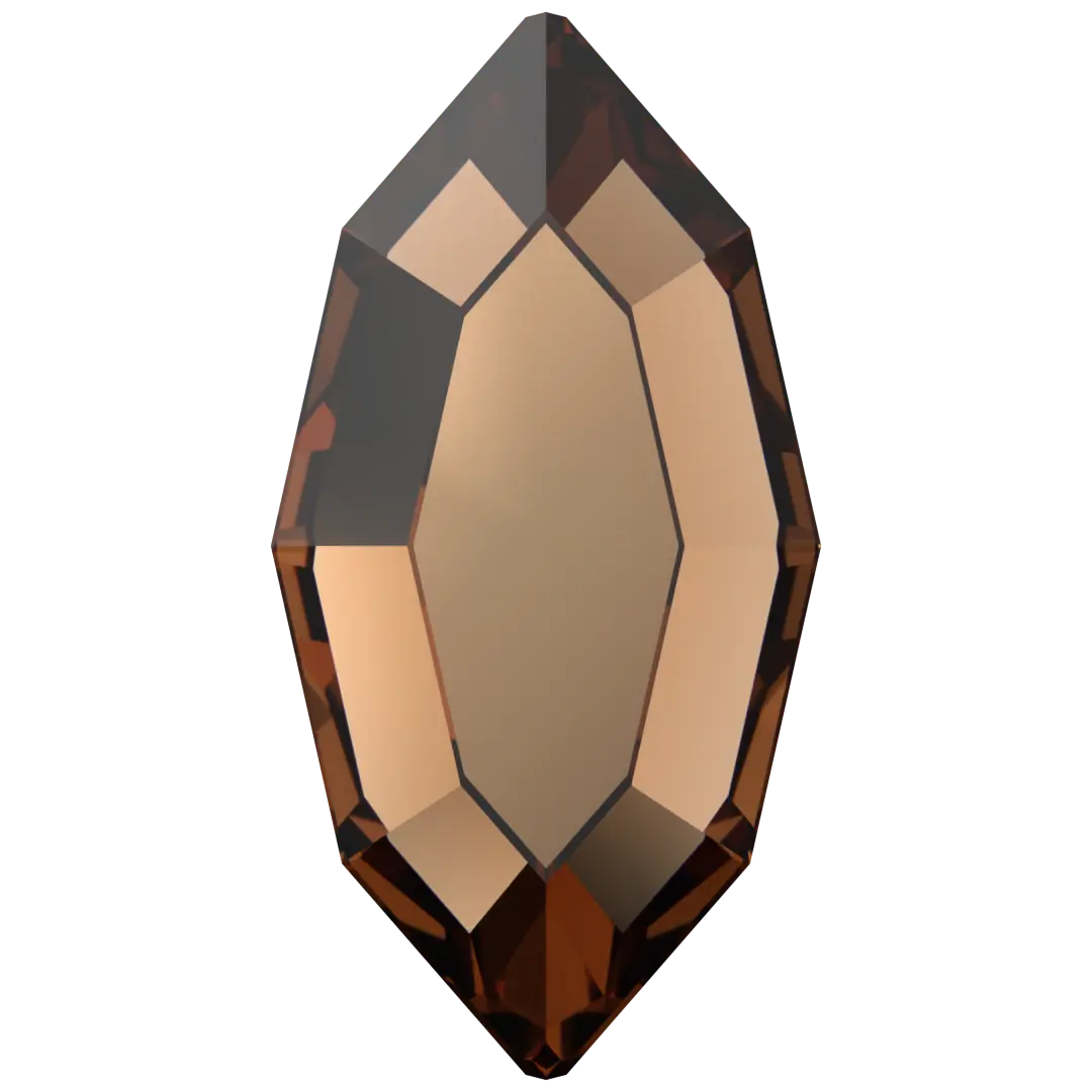 Serinity Flat Back Crystals Non Hotfix Navette (2200) Smoked Topaz - Bluestreak Crystals
