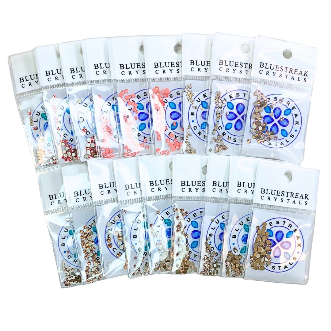 Serinity Flat Back Crystals Non Hotfix Peach Collection - Bluestreak Crystals