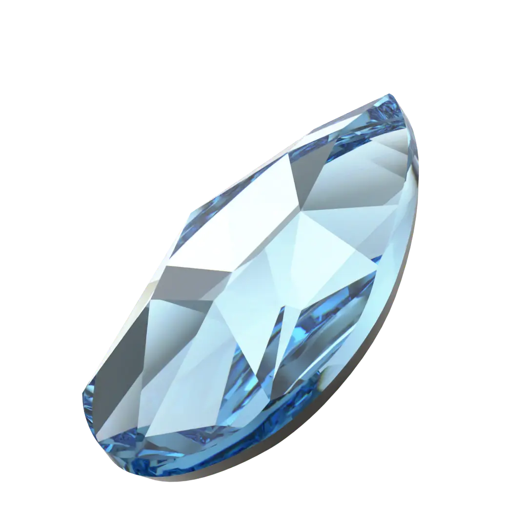 Serinity Flat Back Crystals Non Hotfix Pear (2303) Aquamarine - Bluestreak Crystals
