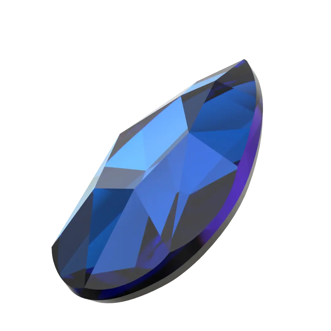 Serinity Flat Back Crystals Non Hotfix Pear (2303) Crystal Bermuda Blue - Bluestreak Crystals