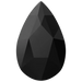 Serinity Flat Back Crystals Non Hotfix Pear (2303) Jet UNFOILED - Bluestreak Crystals