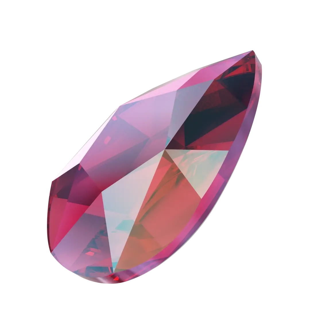 Serinity Flat Back Crystals Non Hotfix Pear (2303) Scarlet Shimmer - Bluestreak Crystals