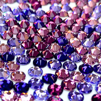 Serinity Flat Back Crystals Non Hotfix Purple Collection - Bluestreak Crystals