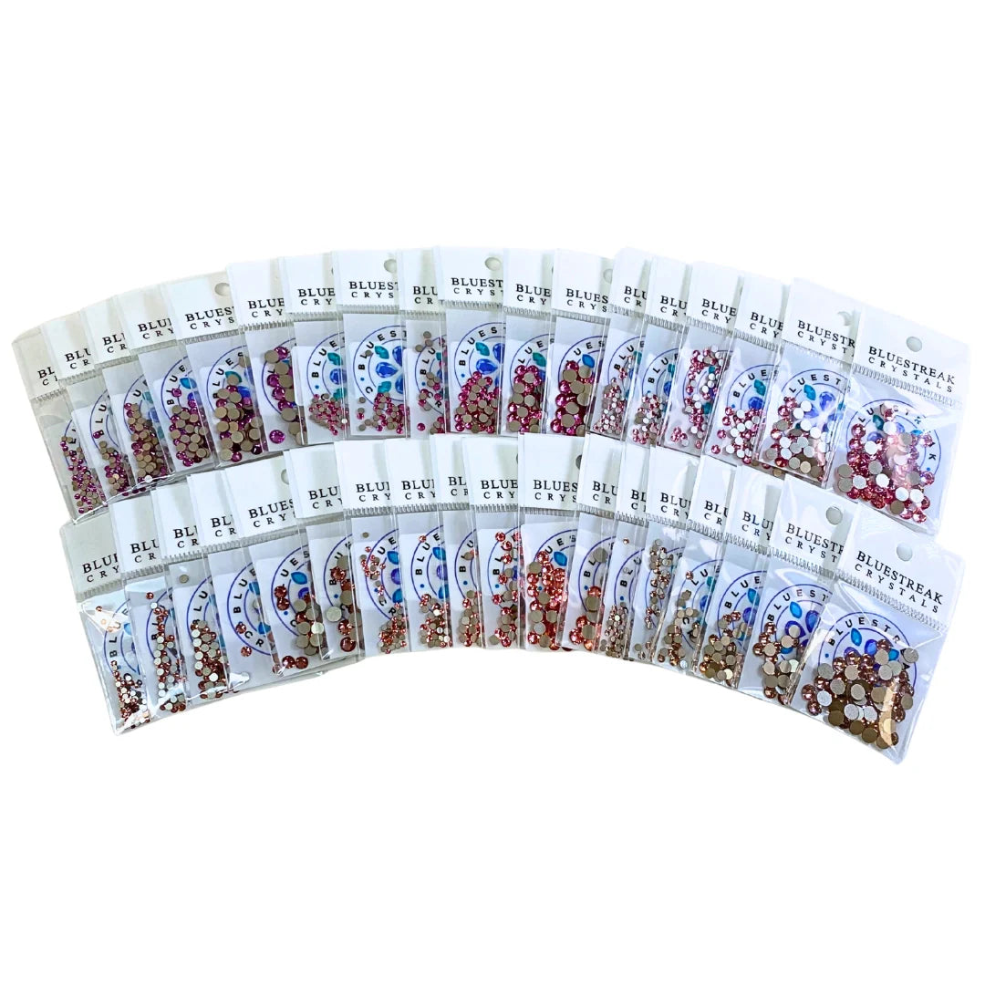 Serinity Flat Back Crystals Non Hotfix Rose Collection - Bluestreak Crystals