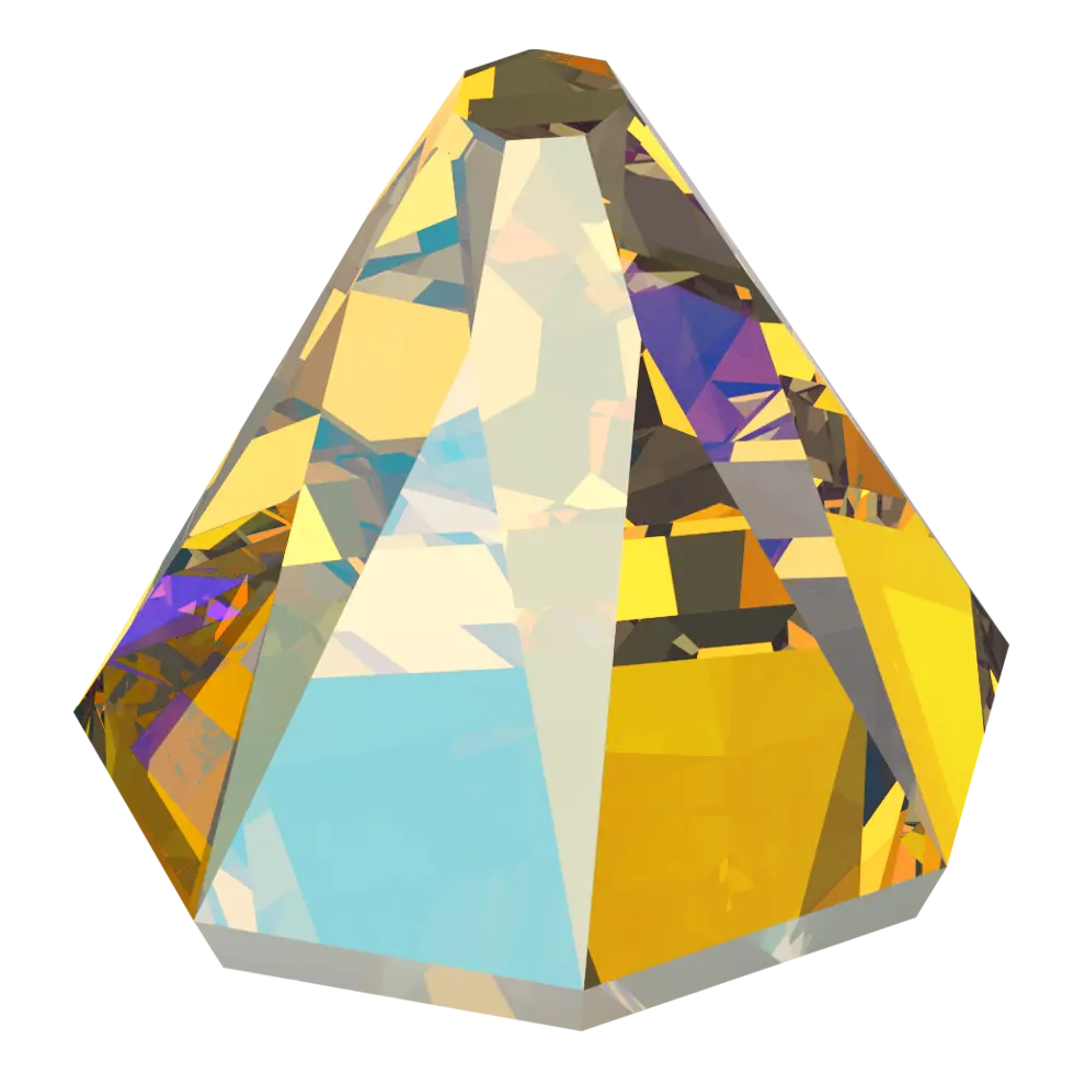 Serinity Flat Back Crystals Non Hotfix Round Spike (2019) Light Topaz Shimmer - Bluestreak Crystals