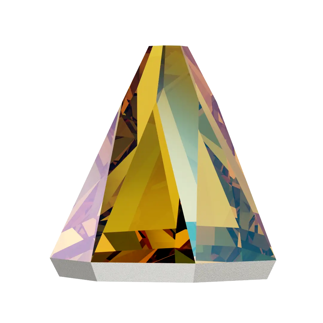 Serinity Flat Back Crystals Non Hotfix Round Spike (2019) Light Topaz Shimmer - Bluestreak Crystals