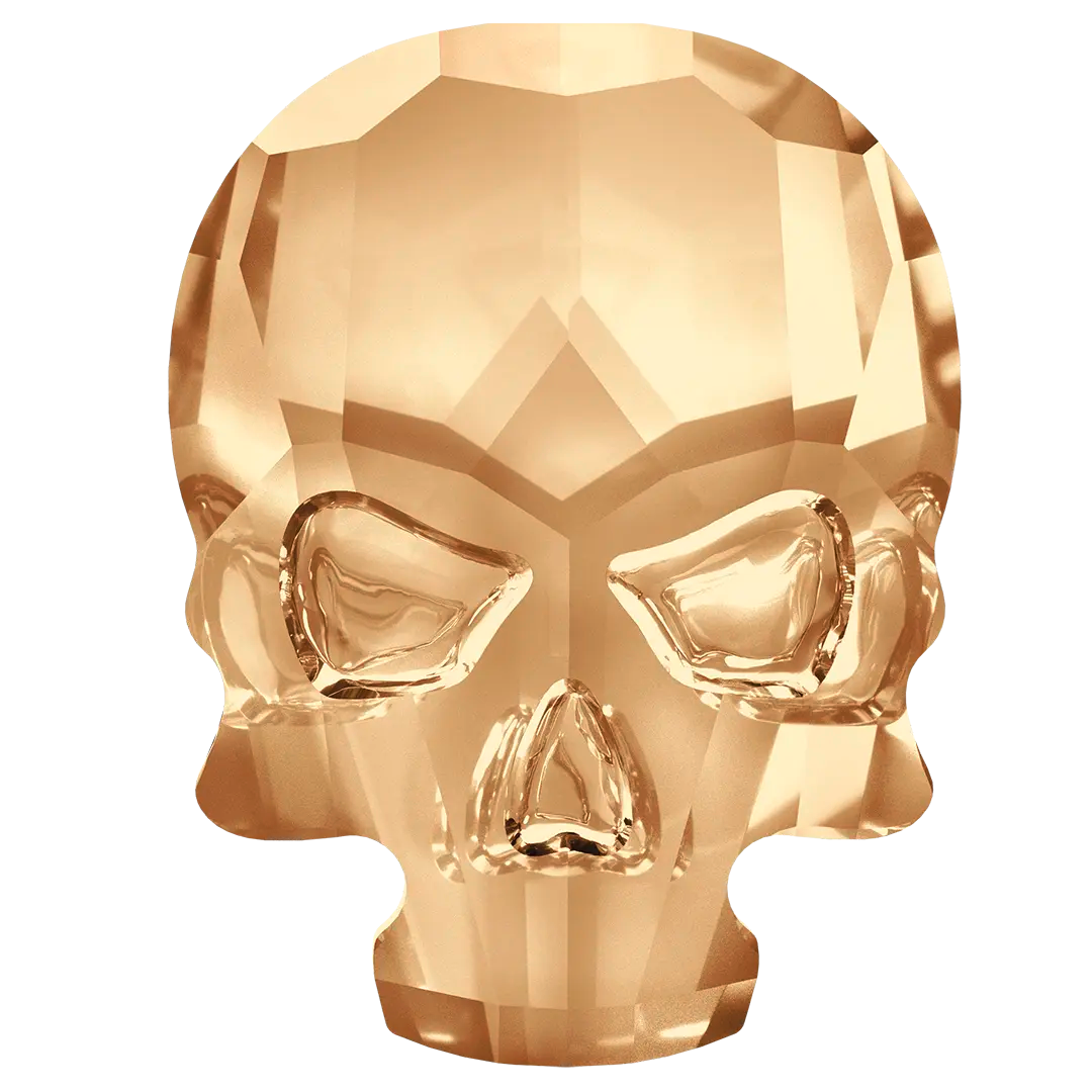 Serinity Flat Back Crystals Non Hotfix Skull (2856) Crystal Golden Shadow - Bluestreak Crystals