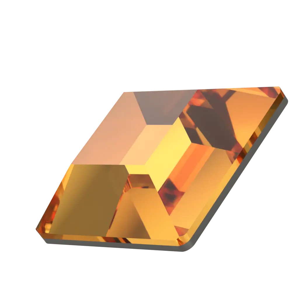 Serinity Flat Back Crystals Non Hotfix Square (2400) Dark Orange - Bluestreak Crystals