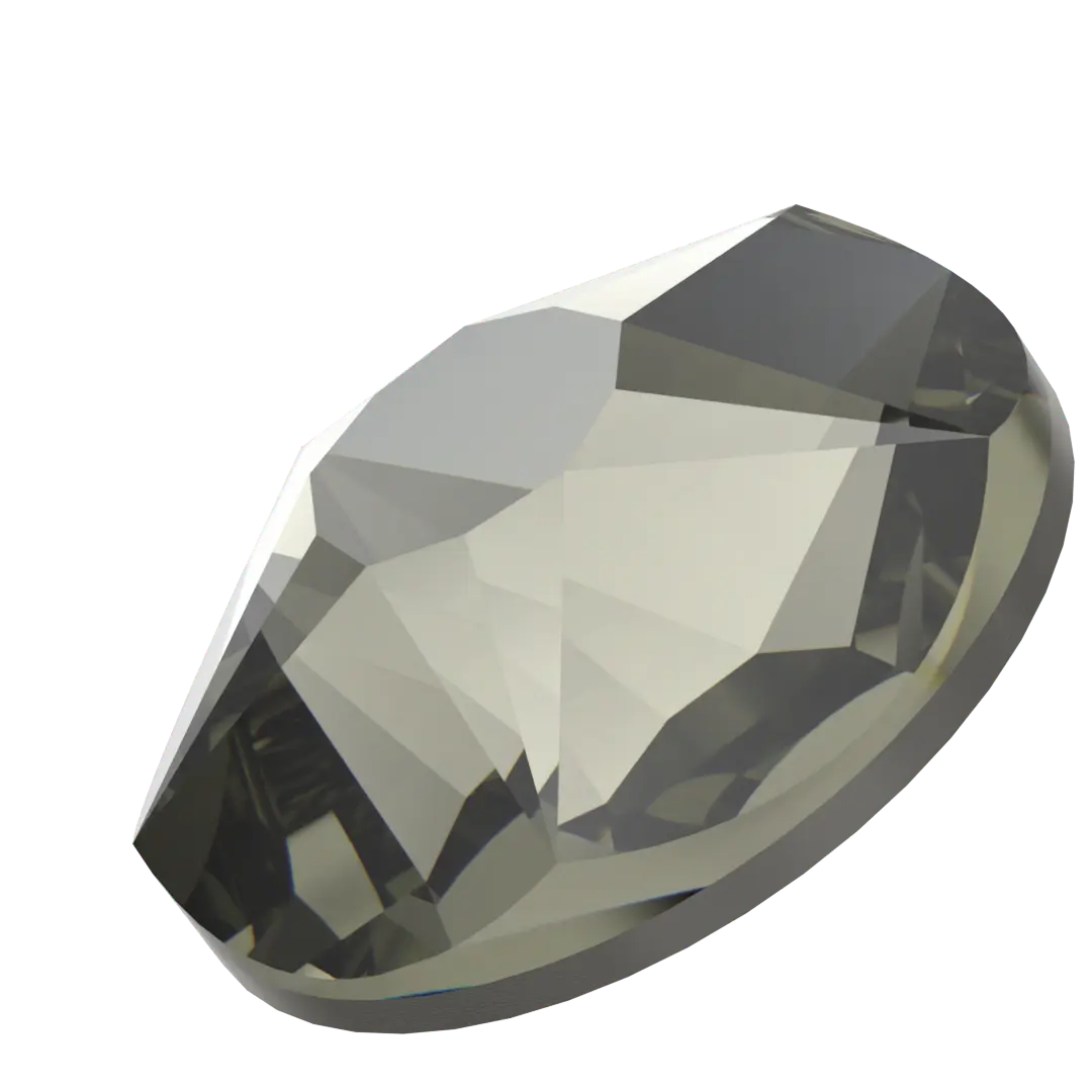 Serinity Flat Back Crystals Non Hotfix Star Rose (2100) Black Diamond - Bluestreak Crystals