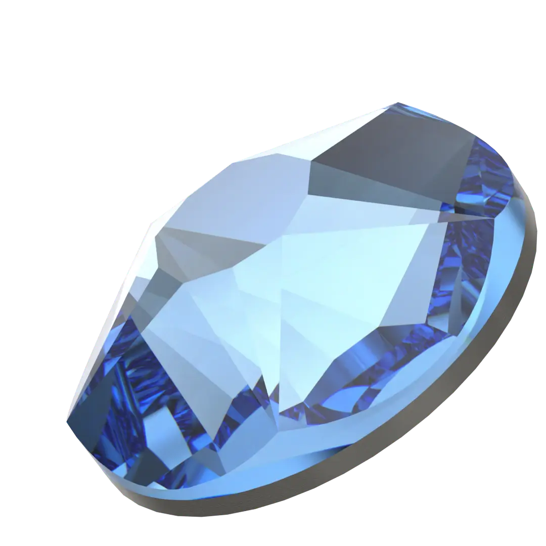 Serinity Flat Back Crystals Non Hotfix Star Rose (2100) Cool Blue - Bluestreak Crystals