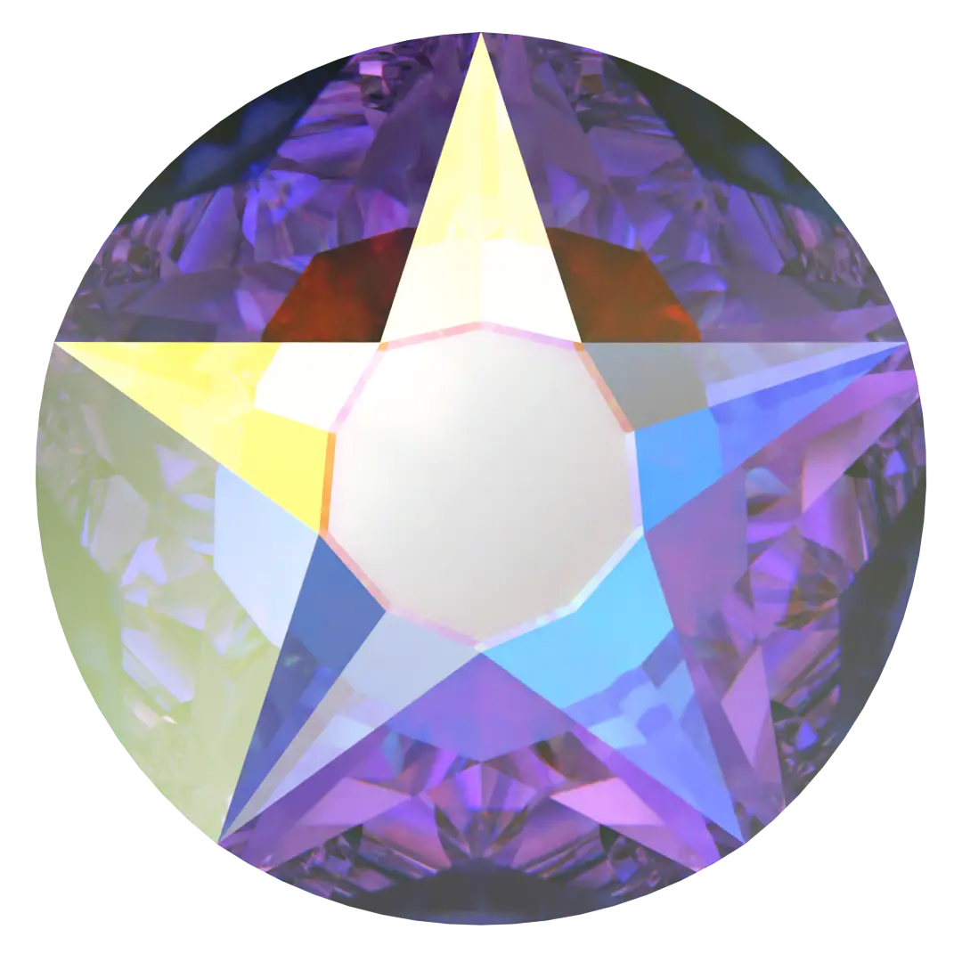 Serinity Flat Back Crystals Non Hotfix Star Rose (2100) Crystal AB - Bluestreak Crystals