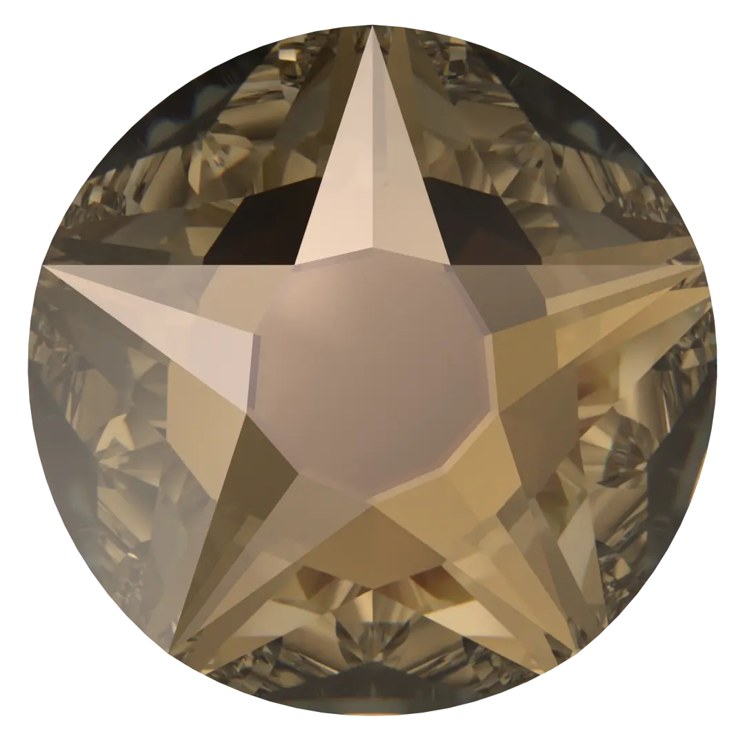 Serinity Flat Back Crystals Non Hotfix Star Rose (2100) Crystal Bronze - Bluestreak Crystals